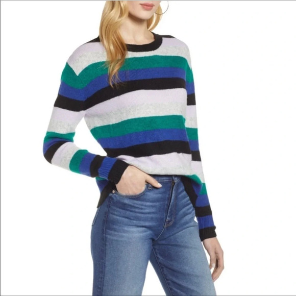 Halogen Bow Back Pullover Striped Sweater XS NWT - Picture 2 of 8